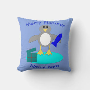 Vrolijk kerstfeest Vist Penguin Custom Pillow Kussen