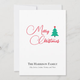 Vrolijk kerstfeest  vlakke vakantie Kaart