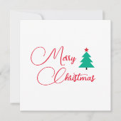 Vrolijk kerstfeest  vlakke vakantie Kaart (Voorkant)