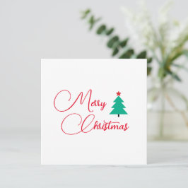 Vrolijk kerstfeest vlakke vakantie Kaart