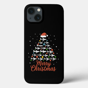 Vrolijk Kerstfeest Vliegtuigboom Vakantie iPhone 13 Hoesje