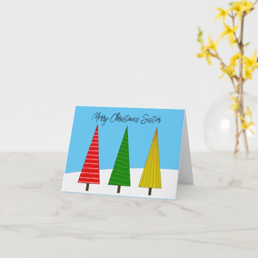 Vrolijk kerstfeest voor een non kaart (Gele Bloem)