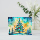 Vrolijk kerstfeest voor iedereen briefkaart (Staand voorkant)