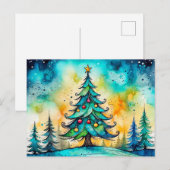 Vrolijk kerstfeest voor iedereen briefkaart (Voorkant / Achterkant)