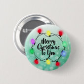 Vrolijk kerstfeest voor je kerstfeestdag ronde button 5,7 cm (Voorkant /achterkant)
