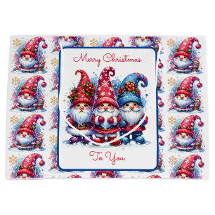 Vrolijk kerstfeest voor jou Holiday Gnomes Groot Cadeauzakje