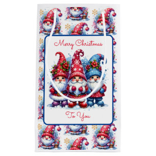 Vrolijk kerstfeest voor jou Holiday Gnomes Klein Cadeauzakje