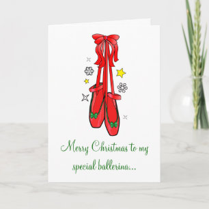 Vrolijk kerstfeest voor mijn ballerina feestdagen kaart