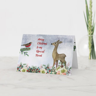 Vrolijk Kerstfeest voor mijn speciale vriend Feestdagen Kaart