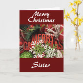 VROLIJK KERSTFEEST VOOR mijn *** ZUS* Kaart (Gele Bloem)