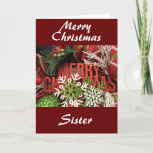 VROLIJK KERSTFEEST VOOR mijn *** ZUS* Kaart