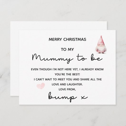 VROLIJK KERSTFEEST VOOR MUMMIE OM VAN BUMP KAART T (Voorkant / Achterkant)