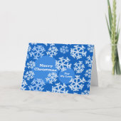 Vrolijk kerstfeest voor partner, Snowflakes Design Feestdagen Kaart (Voorkant)