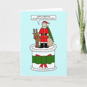 Vrolijk kerstfeest voor tweede neef kaart