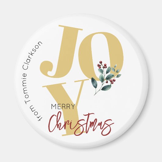 Vrolijk kerstfeest, vreugde magneet (Voorkant)