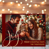 Vrolijk kerstfeest, vreugdebegroeting briefkaart