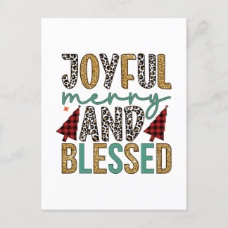 Vrolijk Kerstfeest Vrolijk en gezegend Feestdagenkaart