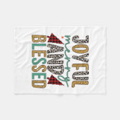 Vrolijk Kerstfeest Vrolijk en gezegend Fleece Deken (Voorkant (Horizontaal))