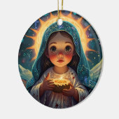 Vrolijk kerstfeest vrolijk seizoen keramisch ornament (Links)