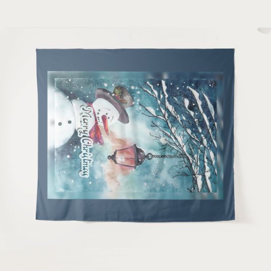 Vrolijk kerstfeest wandkleed (Voorkant (horizontaal))