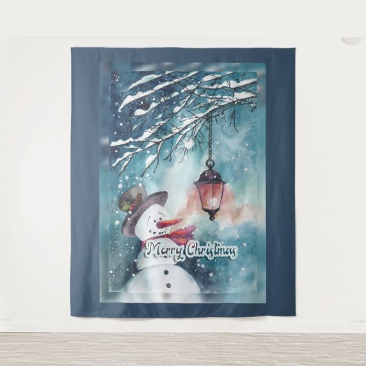 Vrolijk kerstfeest wandkleed (Voorkant)