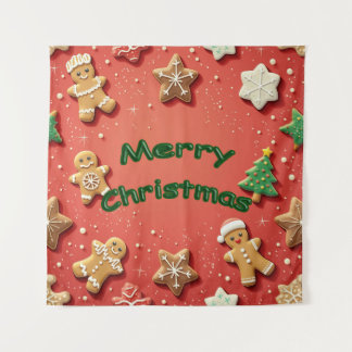 Vrolijk kerstfeest wandkleed