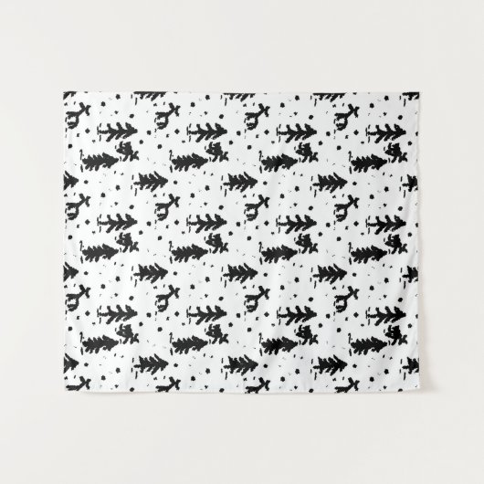 Vrolijk kerstfeest! wandkleed (Voorkant (horizontaal))