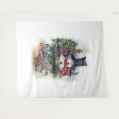 Vrolijk kerstfeest wandkleed (Voorkant (horizontaal))