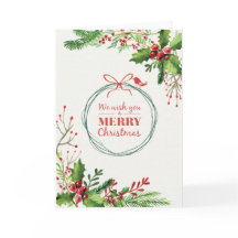 Vrolijk kerstfeest waterverf geschilderd mistletoe