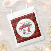 Vrolijk Kerstfeest Waterverf Gnome Rode Vrachtwage Bedankzakje (Geknipt)