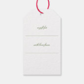 Vrolijk kerstfeest Waterverf Greenery Wreath Cadeaulabel (Achterkant)