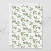 Vrolijk kerstfeest Waterverf Holly 3 (Achterkant)