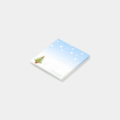 Vrolijk kerstfeest, Waterverf kerstboom Post-it® Notes (Schuin)