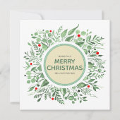 Vrolijk kerstfeest Waterverf met Kaart voor feestd (Voorkant)