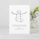 vrolijk kerstfeest. Waterverf schattige sneeuwman. Feestdagenkaart (Staand voorkant)