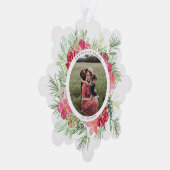 Vrolijk Kerstfeest Waterverf Winter Botanische kra Ornament Kaart (Rechts)