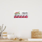 Vrolijk kerstfeest, we zijn gesloten poster (Keuken)