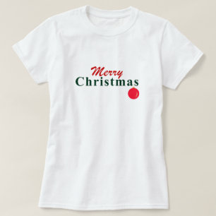 "Vrolijk kerstfeest" Wens en opknoping Ornament T-shirt