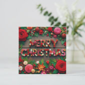 Vrolijk kerstfeest Wenskaarten Kaart (Staand voorkant)