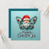 Vrolijk kerstfeest Wenskaarten Kaart (Voorkant / Achterkant in situ)