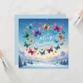 Vrolijk kerstfeest Wenskaarten Kaart (Voorkant / Achterkant in situ)