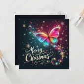 Vrolijk kerstfeest Wenskaarten Kaart (Voorkant / Achterkant in situ)