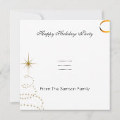 Vrolijk kerstfeest White Gold Red Xmas Glitter Kaart (Achterkant)