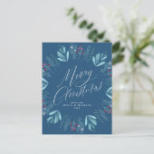 Vrolijk kerstfeest Wreath Briefkaart (Staand voorkant)