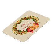 Vrolijk kerstfeest  Wreath Magneet (Linkerzijde)
