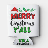 Vrolijk kerstfeest Y'all Blikjeskoeler (Achterkant)