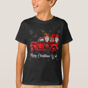 Vrolijk kerstfeest Y'all Gnomen Santa Retro Red Tr T-shirt