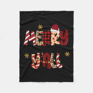 Vrolijk Kerstfeest Y'all Kerst Xmas Mannen Vrouwen Fleece Deken