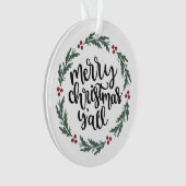 Vrolijk kerstfeest Y'all kerstversiering Ornament (voorkant)