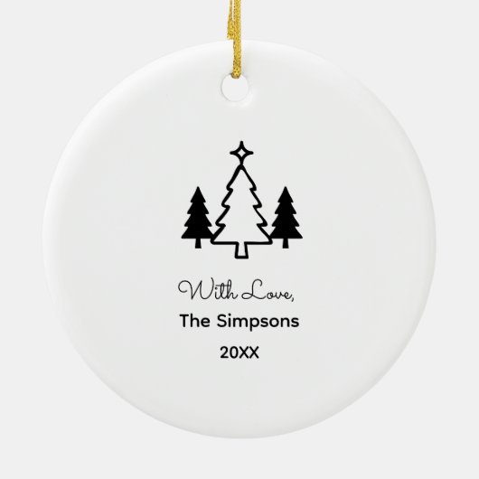 Vrolijk Kerstfeest Y'all Modern Keramisch Ornament (Achterkant)